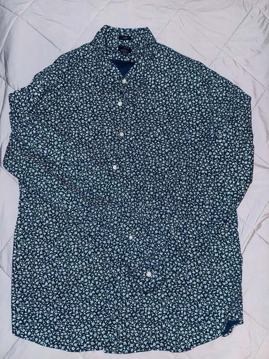 J.Crew Other - J.Crew‎ Flex Washed Slim Fit Long Sleeve Button-Down Shirt in Blue Floral Print